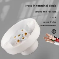 Douille de lampe E27 incassable blanche 80 mm, base plate anti-chute, vis 4A, luminaire en plastique