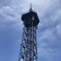 Tour de diffusion de télévision numérique DVB-T2 professionnelle avec structure en treillis d'acier Q345B pour la transmission de signal haute définition