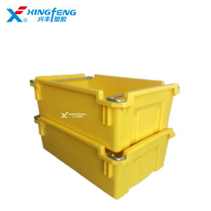 금속 손잡이가있는 공장 직접 플라스틱 쌓을 수있는 중첩 가능한 상자 크기 610*380*200mm - Product Image 6