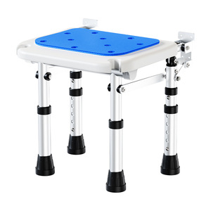 Fushide Wall Mounted <b>Folding</b> Bathroom <b>Stool</b> Aluminum Alloy Non Slip For Elderly Shower Seat 45x10x45cm - Product Image 4