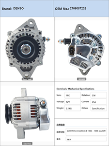 <span class=keywords><strong>Alternador</strong></span> para Auto DAI HATSU HIJET 0.8 (1986-1989) y DAI HATSU HIJET 1.0 (1986-1989) 2706087202 - Product Image 4