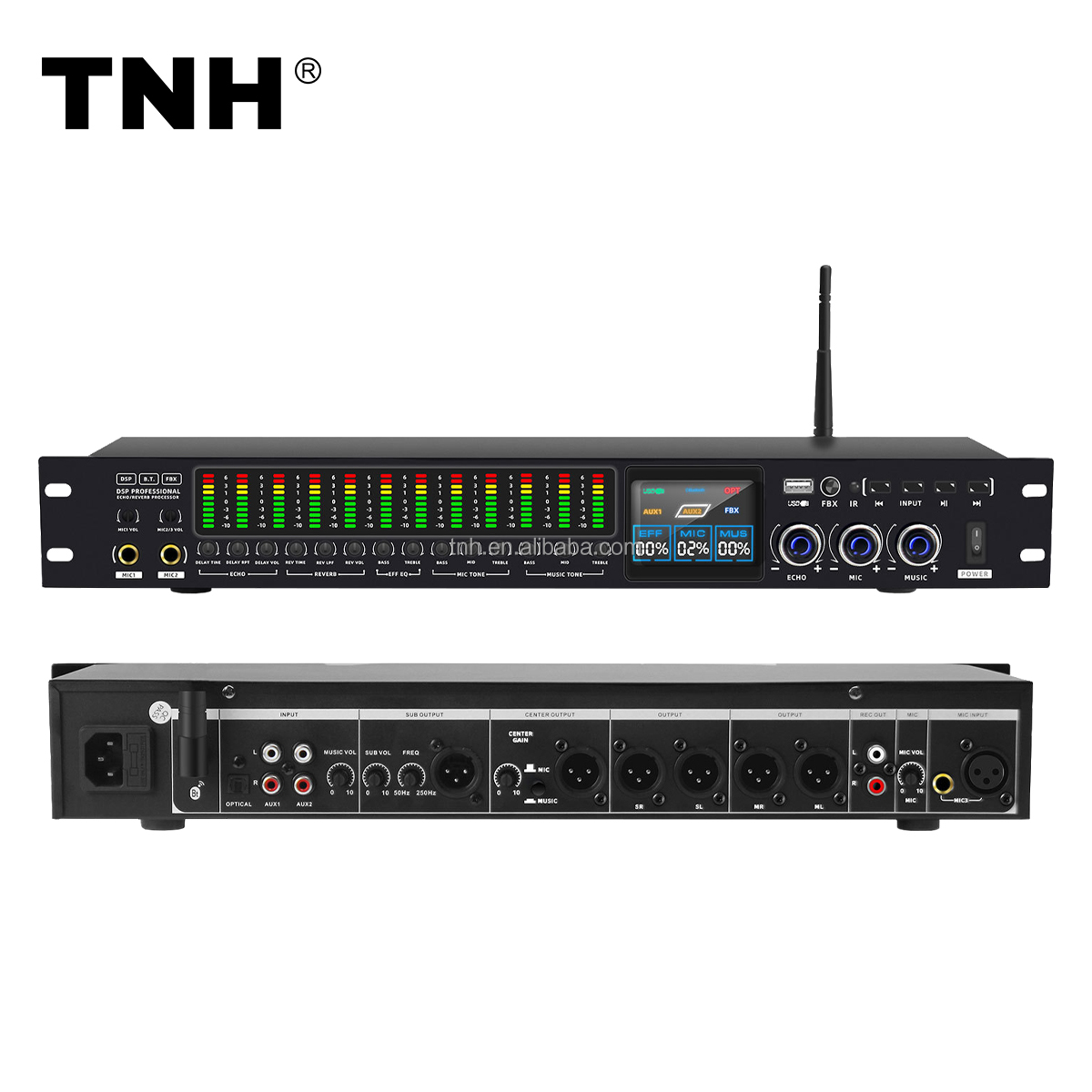 TNH AM-KS-8Pro Профессиональный цифровой аудиопроцессор 1.5U эффектор с подавлением обратной связи Bluetooth USB вход