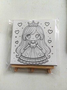 Kit de Peinture Portrait sur Toile Pré-encadrée 20x20cm à Prix de Gros, Impression UV, Fournitures pour Fêtes Créatives Scolaires - Product Image 3