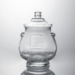 Botella de Vidrio de 1000 ml para Vodka, Licor y Tequila, con Tapa de Plástico y Metal, y Impresión Personalizada, en Oferta - Product Image 1