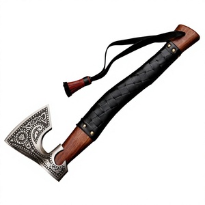 Premium Outdoor Handcrafted Head Camping <b>Axe</b> High Carbon Steel Head <b>Wooden</b> Handle Industrial Grade Carbon Steel <b>Axe</b> - Product Image 3