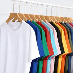 Hot Sale Casual Cotton Lightweight 180gsm 100% <b>Comb</b> Cotton Summer Short Sleeve Tee Round Neck Solid Color Unisex T-Shirt - Product Image 3