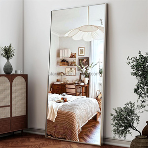 Tùy chỉnh hiện đại hợp kim nhôm khung đầy đủ cơ thể trang trí nội thất phòng khách tường phòng tắm gương - Product Image 4