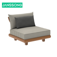 Ensemble de canapés de jardin en teck imperméable pour extérieur, mobilier de loisirs pour villa, canapé d'extérieur en bois massif, ensemble de jardin