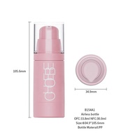 Fabrication de 30ml de plastique rose sérum lotion biodégradable emballage cosmétique personnalisé bouteille d'huile corporelle sans air avec pompe