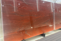 Grande dalle de marbre rouge naturel polie, matériau moderne pour murs et sols, importé de Chine