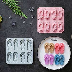 Moldes de Silicona Antiadherentes para Pasteles con Diseño de Flip-Flops, Reutilizables, de Grado Alimenticio, Lindos Moldes Magnéticos de Silicona para Chocolate, Dulces y Hielo - Product Image 3