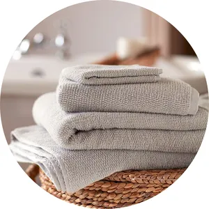 Custom logo luxury hotel 100% microfiber thick big bath towels set