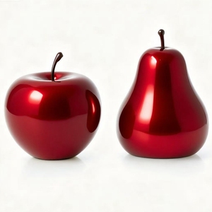 Ventes chaudes Figurine de <span class=keywords><strong>pomme</strong></span>/poire en céramique de couleur verte Décoration de la maison/bureau/hôtel - Product Image 3