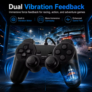 Controlador con Cable para <span class=keywords><strong>PS2</strong></span>, Gamepad para Consola PlayStation 2, Joystick con Vibración <span class=keywords><strong>Dual</strong></span> <span class=keywords><strong>Shock</strong></span>, Plug and Play, Accesorios de Repuesto para Juegos - Product Image 3