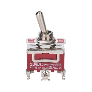 Interrupteur à bascule SPDT 12V 24V approuvé TUV KC CE CCC, marche-arrêt-marche XT-13B, équipement électrique max. Vis de fixation 25A courant IP40 - Product Image 5