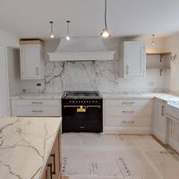 Dalle en pierre de quartz Calacatta Gold Ydstone, plan de travail de cuisine, dalles de quartz 3 cm pour plan de travail