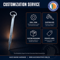 Ancre de sol à boulon fixe PR galvanisé à chaud pour applications marines 12x350mm – Accessoires de quaiement pour bateaux, yachts et navires