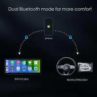 Écran sans fil Apple Carplay Android Auto Smart portable Carplay Affichage 8.8 pouces HD 1920*720 60FPS universel Car play