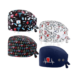 Tappi da lavoro accessori per uniformi mediche da donna regolabili con fasciatura elastica con chiusura a fascia in tessuto lavorato cappelli per uso ospedaliero - Product Image 4