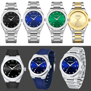 Montre-bracelet de luxe classique de haute qualité personnalisée étanche pour hommes personnalisable logo unique montres-bracelets en acier inoxydable pour homme OEM - Product Image 3