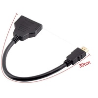 Câble adaptateur de séparation HDMI mâle à double HDMI femelle, séparateur de 1 à 2 voies, pour ordinateur portable et moniteur de télévision