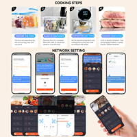 Machine de cuisson sous vide intelligente portable en acier inoxydable pour usage commercial, avec contrôle par application Wi-Fi, pour la cuisson lente