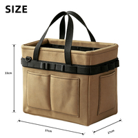 Sac fourre-tout portable en tissu Oxford multi-poches, grand sac de rangement pour le shopping, idéal pour les pique-niques en plein air et l'usage quotidien