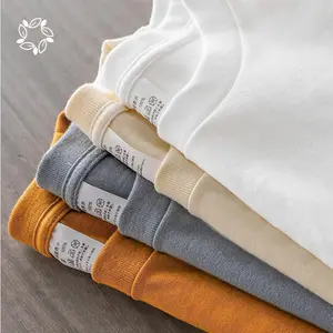 100% Hữu Cơ Nặng Cotton Chất Lượng Cao T Áo Sơ Mi Nam T-Shirt Bền Vững Hữu Cơ TEE Áo Sơ Mi Nam OEM Áo Thun Cho Nam Giới Tinh Khiết Cotton Tee