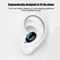 Auriculares Bluetooth Ultra Pequeños Personalizados Q32, Auricular Único Mini Airbud, Puerto de Carga USB, Auriculares Inalámbricos para Oficina de Negocios