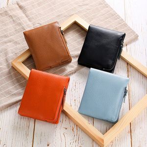Genuine Leather <b>Wallets</b> <b>for</b> <b>Men</b> <b>RFID</b> Blocking Cards Holder Carteras Slim Male Cowhide Clutch Money Bag with ID Window - Product Image 2