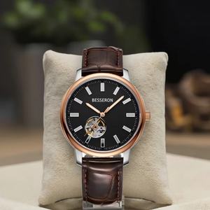 Reloj de Pulsera de Lujo para Hombre, de Alta Calidad, con Caja de Acero Inoxidable, 42MM, Esqueleto, Tourbillon, Mecánico Automático, Correa de Cuero, Analógico - Product Image 1