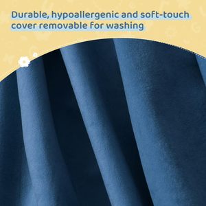 TenderPlayful Factory <span class=keywords><strong>Lit</strong></span> de voyage personnalisé pour tout-petits 3 en 1 Canapé-<span class=keywords><strong>lit</strong></span> convertible Portable Flip Openwith Housse lavable Bleu marine - Product Image 2