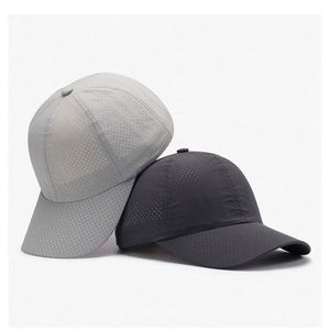 Wholesale Summer Sport <b>Cap</b> Sunhat Solid Color Net Hole 6 Panel Breathable <b>Waterproof</b> Baseball <b>Cap</b> - Product Image 1