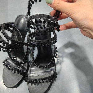 Chaussure Femme New Designer strass cinturino alla caviglia <span class=keywords><strong>sandali</strong></span> avvolgenti da donna <span class=keywords><strong>Sexy</strong></span> tacchi firmati per Night Club - Product Image 4