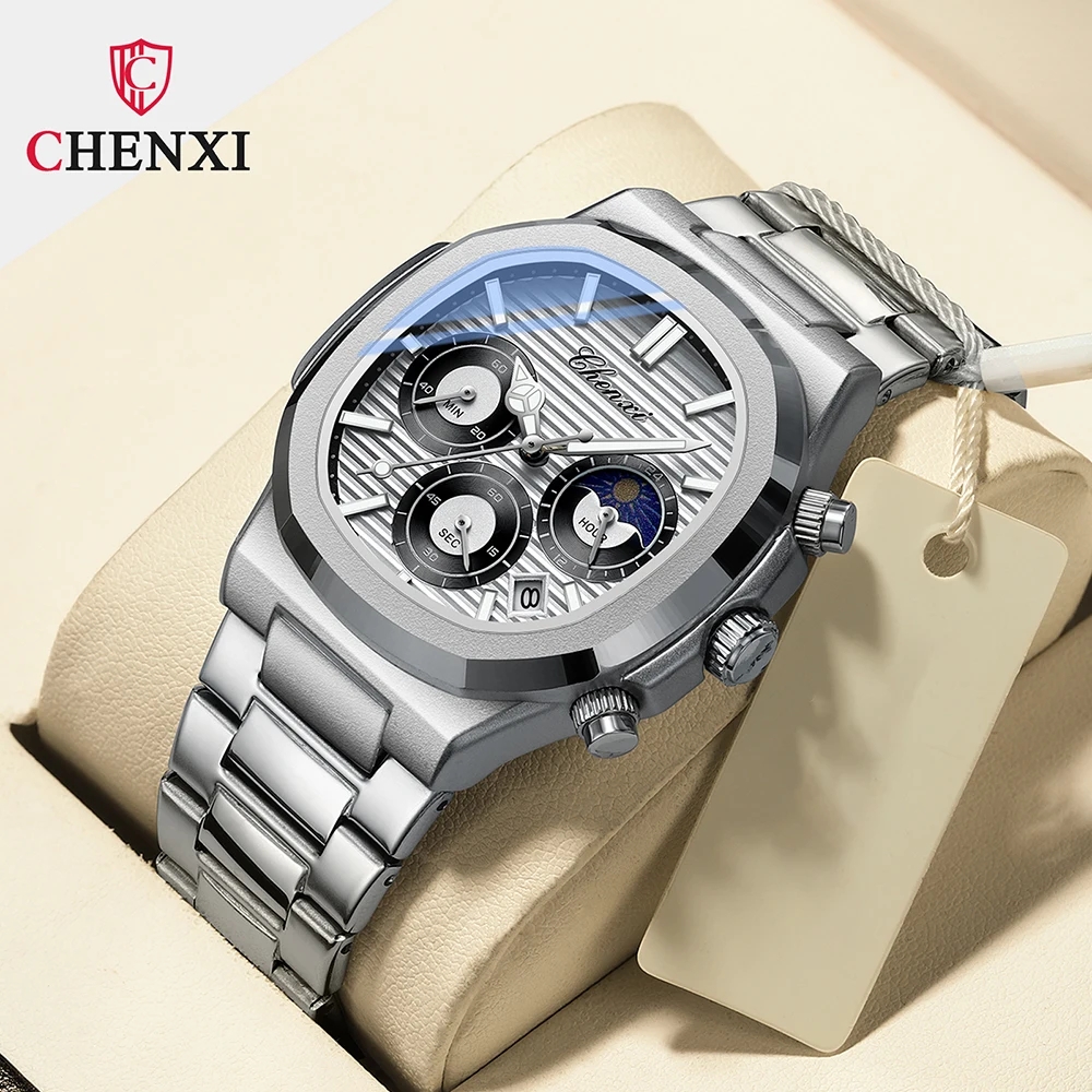 ちー New CHENXI 922 Business Watch for Men Date Quartz Wristwatch With