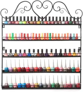 Manicure Shop Holds 100 Bottles Wall Mounted Nail Polish Display Rack