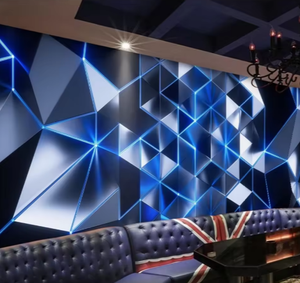 Decoración KTV Murales de pared luminosos dedicados Tecnología Sense 3D Nightclub Wallpaper - Product Image 2
