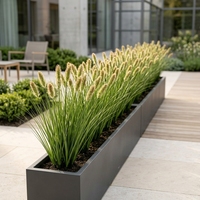 Plante artificielle de gazon de renard réaliste, plume ornementale de pampa pour la décoration de jardin, cour, patio et aménagement extérieur