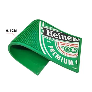 Heinekenn 사용자 정의 롤 맥주 테이블 서클 고무 매트 도매 바 트레이 매트