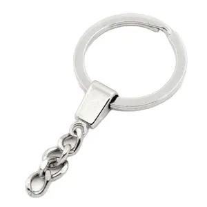 Manufacturer Wholesale Supplies Toy Hardware Pendant metal key ring with chain for decoration + 4-Section Grinding Chain