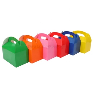 Factory Custom Eco friendly Folding Packaging Boxes Birthday Wedding Party Chocolate Candy cardboard paper boxes with handle