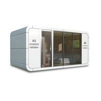 Maison préfabriquée modèle Apple Cabin A6, conception modulaire, bureau commercial, bureau de poste, véranda, espace panoramique, capsule spatiale, conteneur 1 1