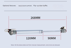 דלת ארון מטבח מתכווננת ניתנת לנעילה קפיץ גז סגירה רכה חומרה לריהוט צילינדר הרמה כלפי מעלה חומרה פונקציונלית - Product Image 3