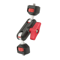 Adaptateur de montage pour pied de support à double rotule pivotant à 360 degrés, bras magique, vis 1/4 pouce, en alliage d'aluminium flexible pour éclairage vidéo et appareil photo reflex numérique