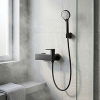 Nouveau design en laiton robinet mural douche eau chaude et froide mitigeur salle de bain ensemble de douche