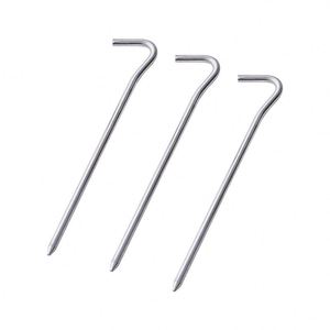 ANSIO - Juego de 20 Estacas de Metal Galvanizado para Tiendas de Campaña, 4 mm x 9 Pulgadas, Resistentes, para Acampar, Hacer Senderismo, Viajar, Usar en la Playa y al Aire Libre - Product Image 2