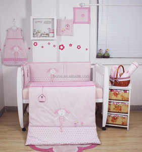 Alta calidad barato Rosa 100% algodón cama de bebé <span class=keywords><strong>cuna</strong></span> - Product Image 1