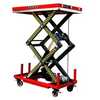 Table élévatrice hydraulique à ciseaux portable, robuste, électrique, double, 3 m, 2 tonnes, pour usine, avec installation en fosse