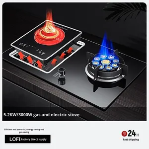 Fornello a <span class=keywords><strong>Gas</strong></span> ed Elettrico a Doppio Bruciatore Integrato, Piano Cottura a Induzione a Risparmio Energetico, Elettrodomestico da Cucina ad Alta Efficienza, Personalizzabile OEM - Product Image 6