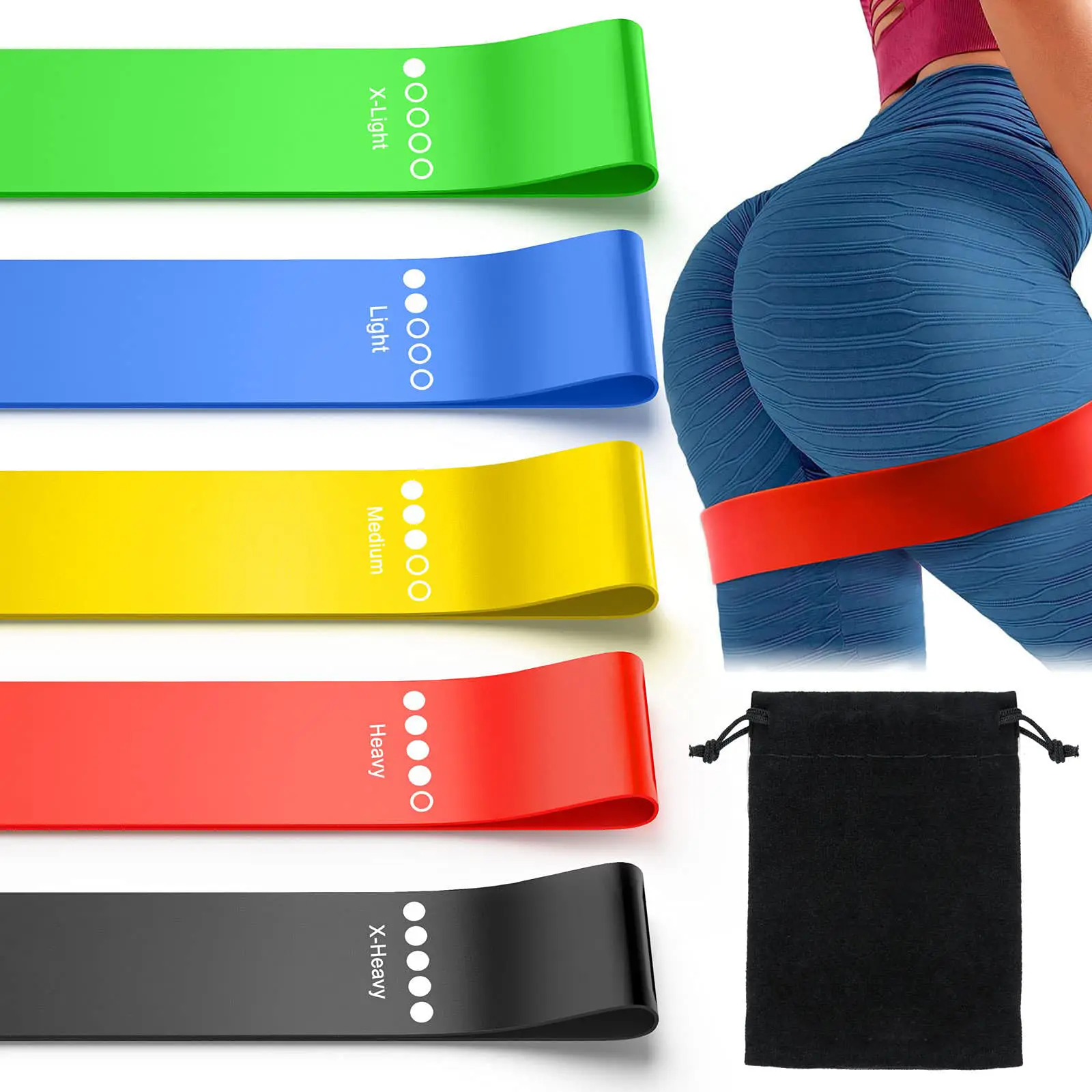 Best Eco-Friendly Pilates Band Exercise Accessories Stretch Resistance Loops for Home Exercise